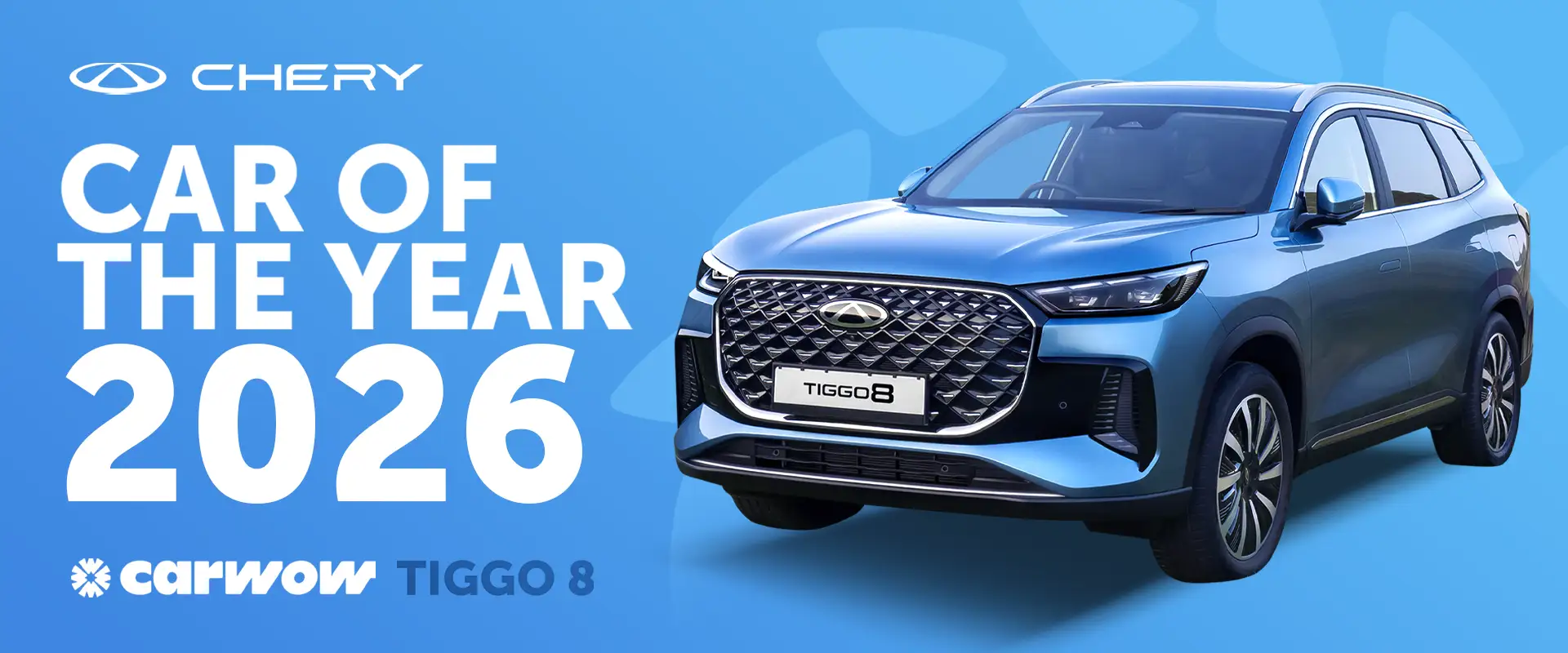 The Chery Tiggo 8 has just been crowned CarWow’s Car of the Year 2026!
